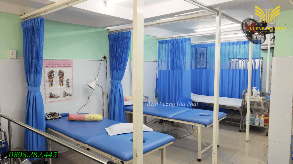 Hệ thống rèm vải ngăn giường cho trung tâm y tế Tp.HCM - Vương Gia ...