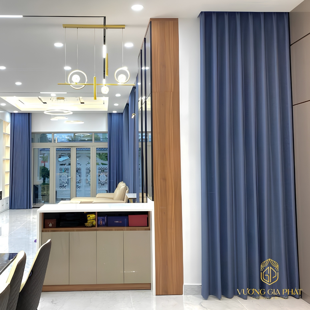Rèm Vải Depo Nhật - Tông màu xanh Navy