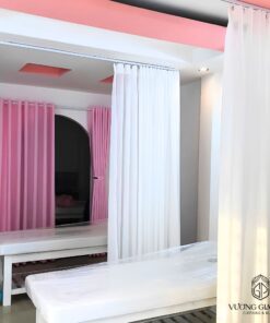 Rèm Vải Tông TrắngHồng - Phòng Spa