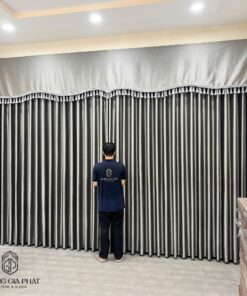 Rèm Vải Kết Hợp Lắp Bèo 1 Lớp Cản Nắng Tự Nhiên