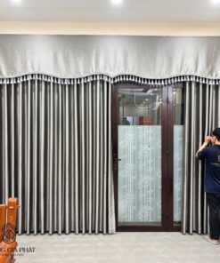 Rèm Vải Kết Hợp Lắp Bèo 1 Lớp Cản Nắng Tự Nhiên