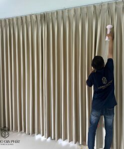 Rèm Vải 1 Lớp Màu Kem Sang Trọng Giá Tốt