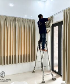 Rèm Vải 1 Lớp Màu Kem Sang Trọng Giá Tốt