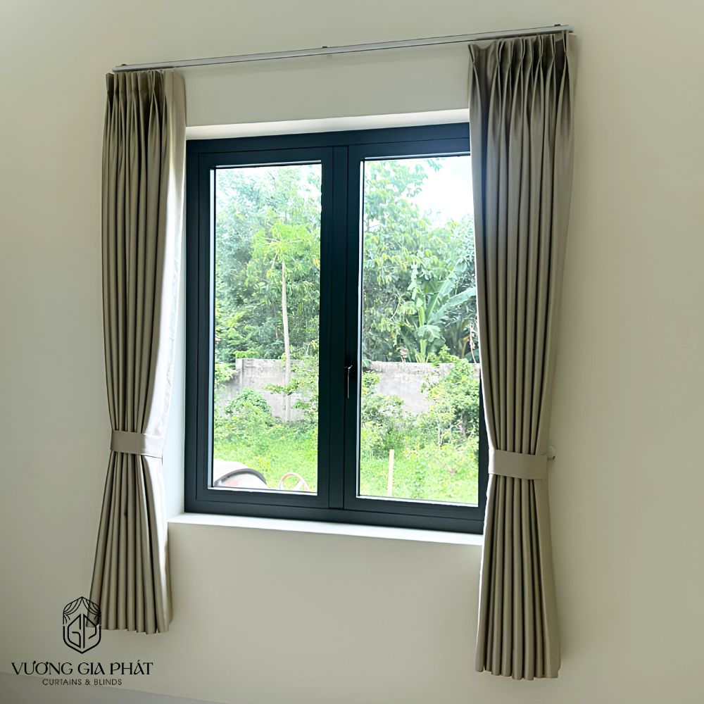 Rèm Vải 1 Lớp Màu Kem Sang Trọng Giá Tốt