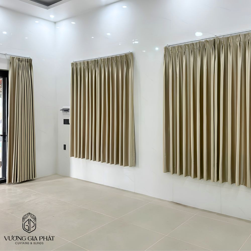Rèm Vải 1 Lớp Màu Kem Sang Trọng Giá Tốt