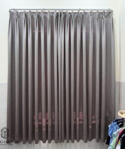 Rèm Vải 1 Lớp Màu Xám Ghi