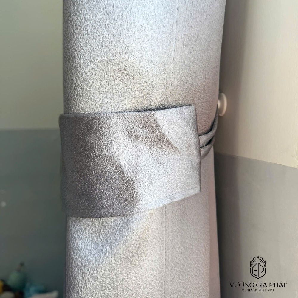 Rèm Vải 1 Lớp Màu Xám Ghi