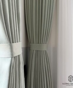 Rèm Vải 2 Lớp Màu Xanh Lá Nhạt
