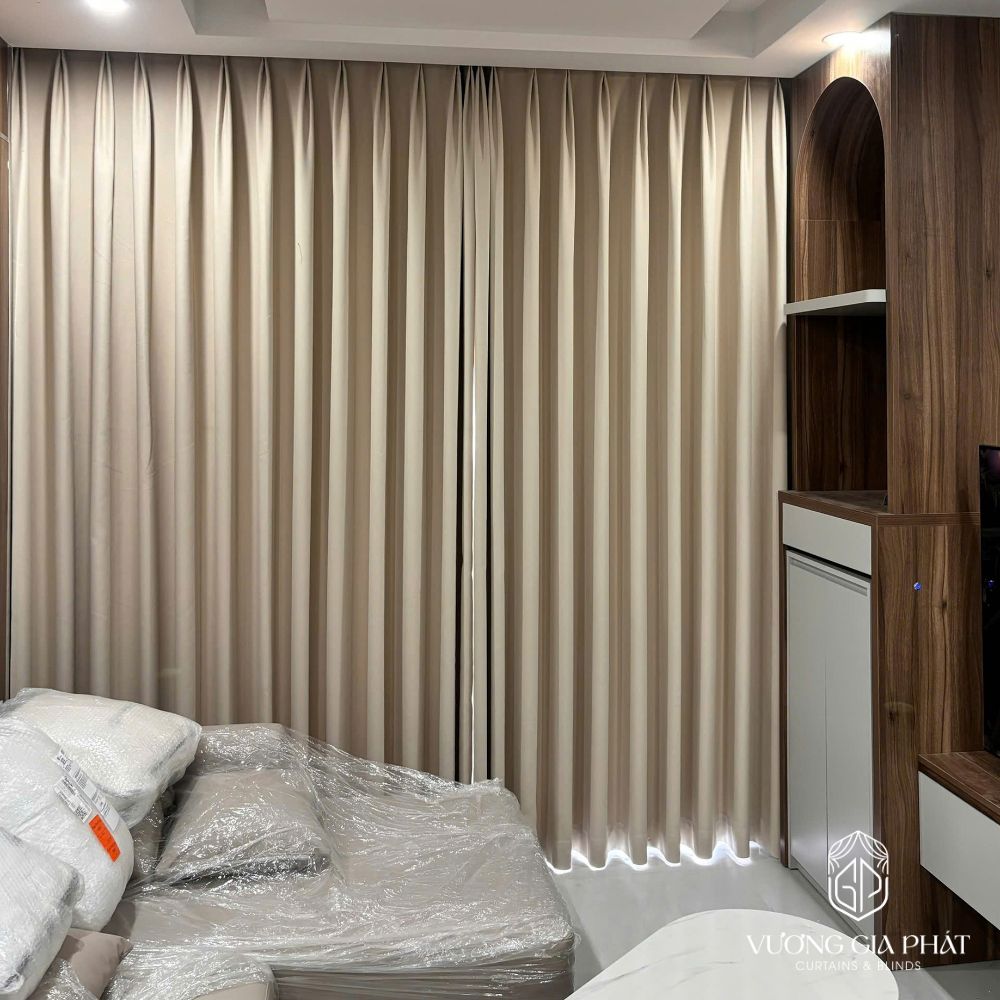 Rèm Vải 2 Lớp Màu Kem
