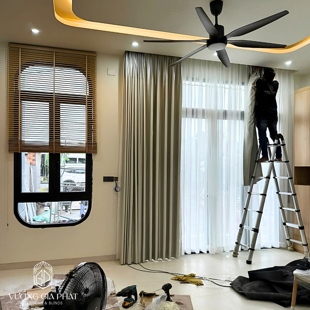 Rèm vải 2 lớp – Nét mềm mại, sang trọng cho không gian chính