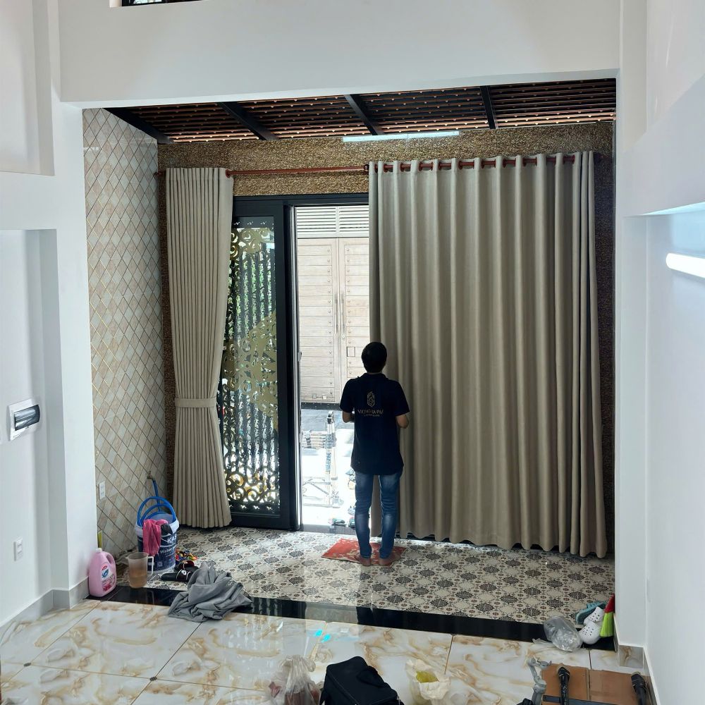 Rèm Vải 1 Lớp Nhà Phố Gò Vấp